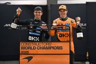 Lando Norris and Oscar Piastri of McLaren celebrate after winning the Constructors Championship - Source: Getty Images